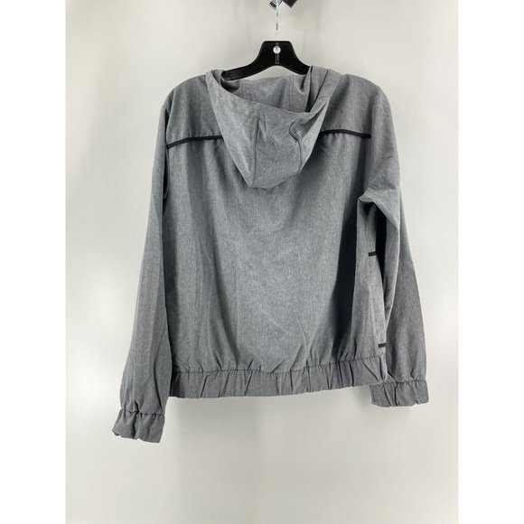 Gap Fit Men's Active Wear Running Gray Long Sleeve Zip Jacket Wind Breaker Med - Picture 3 of 8